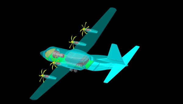 dwg c-130j aircraft solid assembly - C-130J (Rev) Aircraft Solid Assembly Model by RodgerSaintJohn